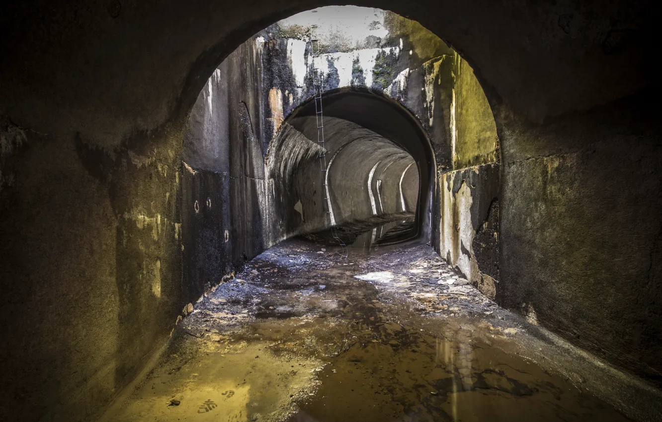 Photo wallpaper the city, background, the tunnel