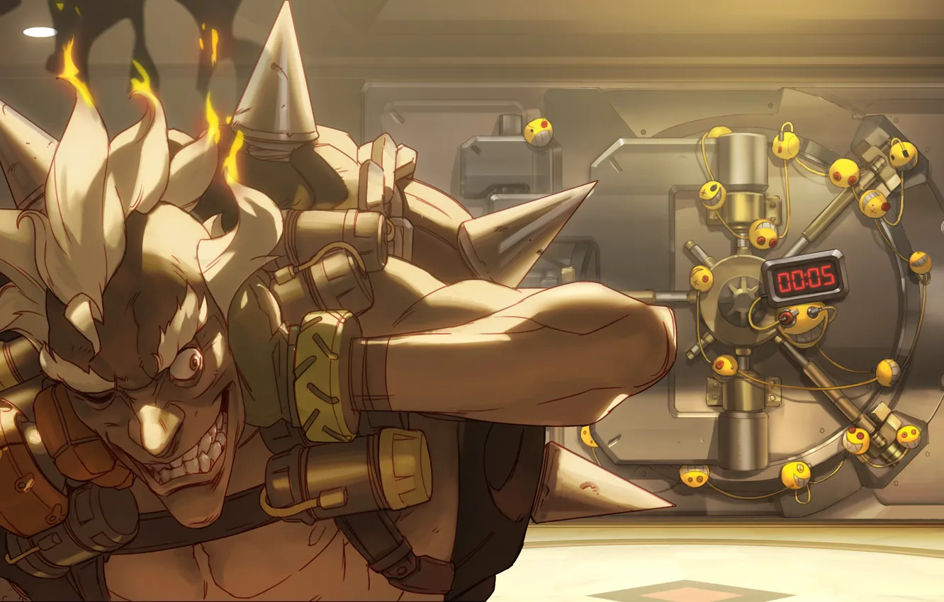 Wallpaper safety Deposit box, robbery, Overwatch, Junkrat images for