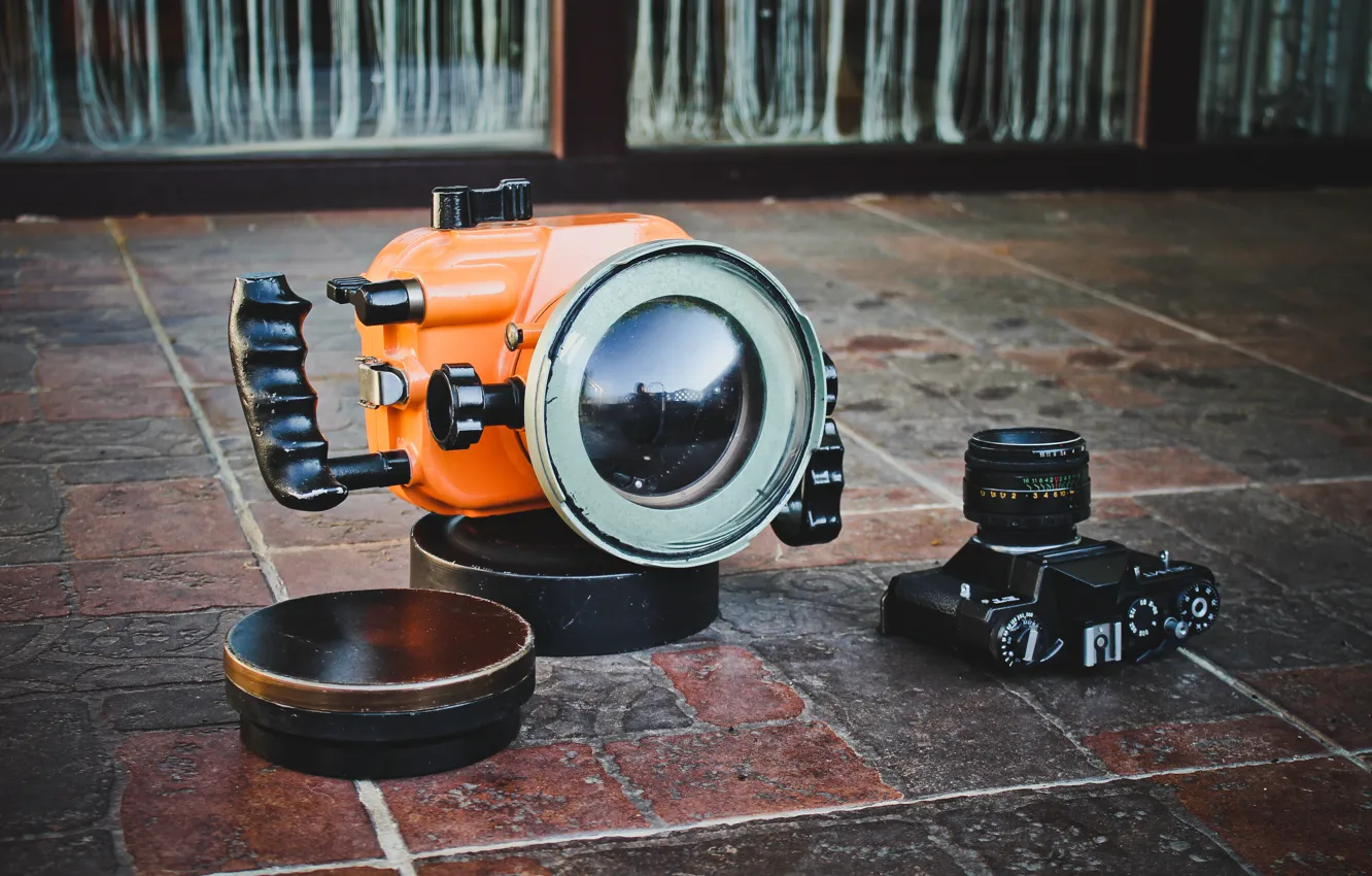 Photo wallpaper USSR, camera, BPF, underwater box
