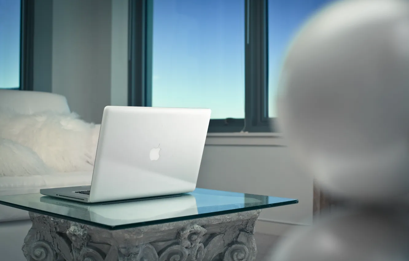 Photo wallpaper table, Apple, laptop, MacBook Pro