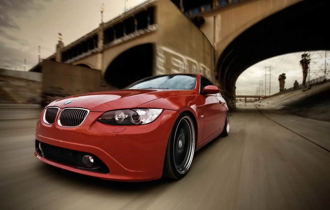 Photo wallpaper bridge, bmw, BMW, speed, series