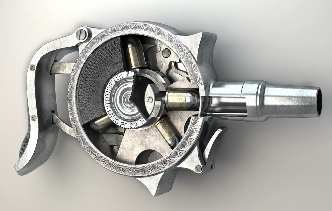 Photo wallpaper weapons, revolver, protector, "Defender", 1882, and the diameter, 125 mm, 50 mm