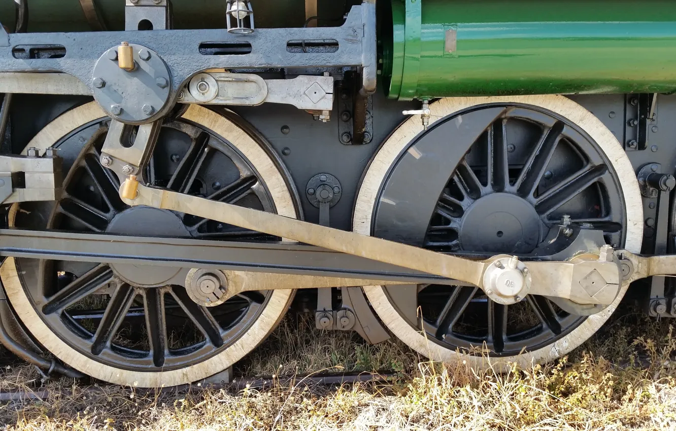 Photo wallpaper wheels, train, locomotive