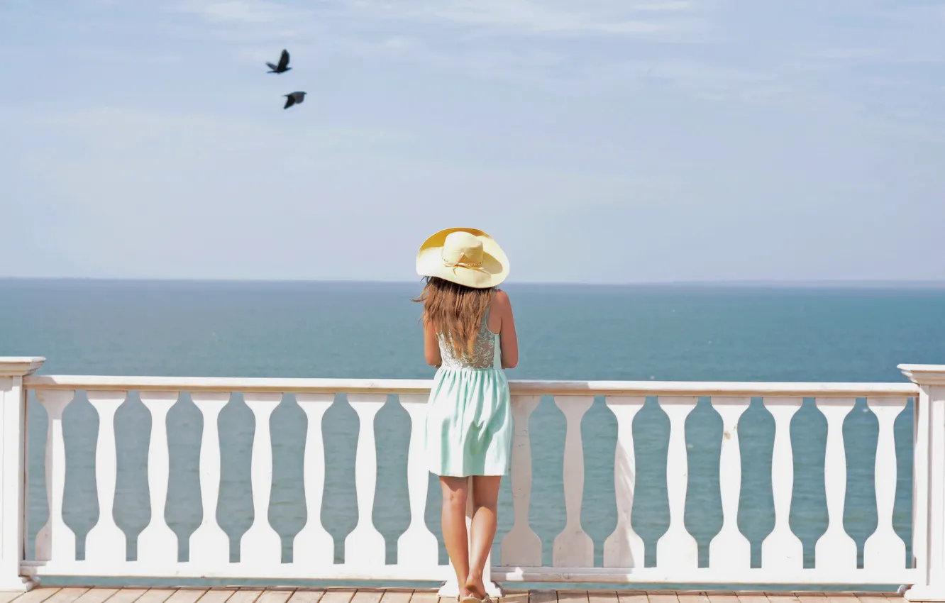 Photo wallpaper summer, stay, hat, dress