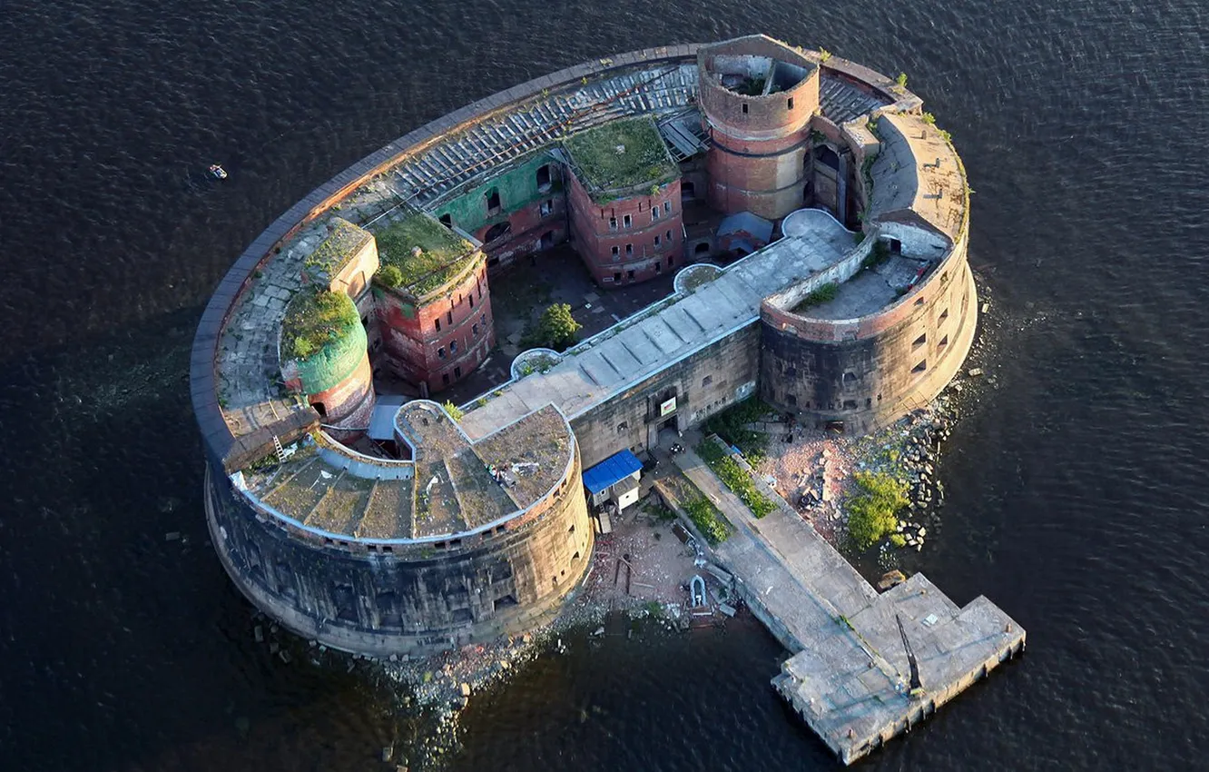 Photo wallpaper island, building, Fort, Russia, architecture, THE EMPEROR ALEXANDER 1