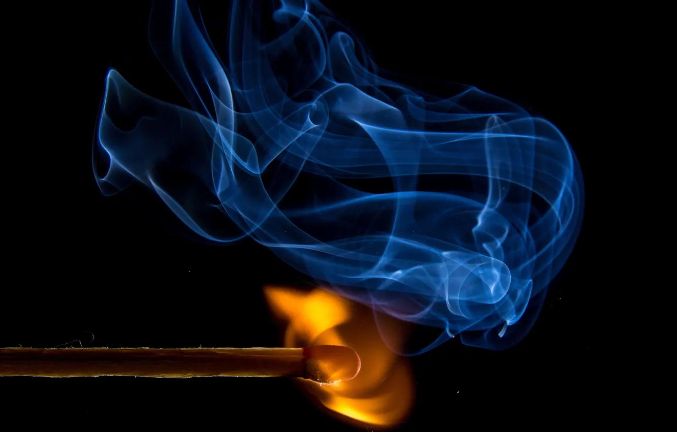 Photo wallpaper fire, flame, match