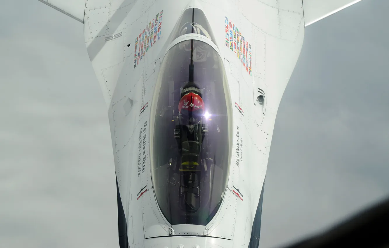 Photo wallpaper macro, cabin, pilot, the plane