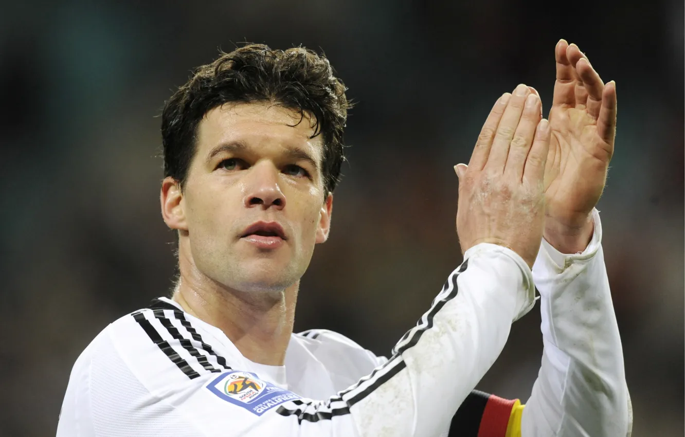 Photo wallpaper captain, midfielder, Michael Ballack, German footballer, German car