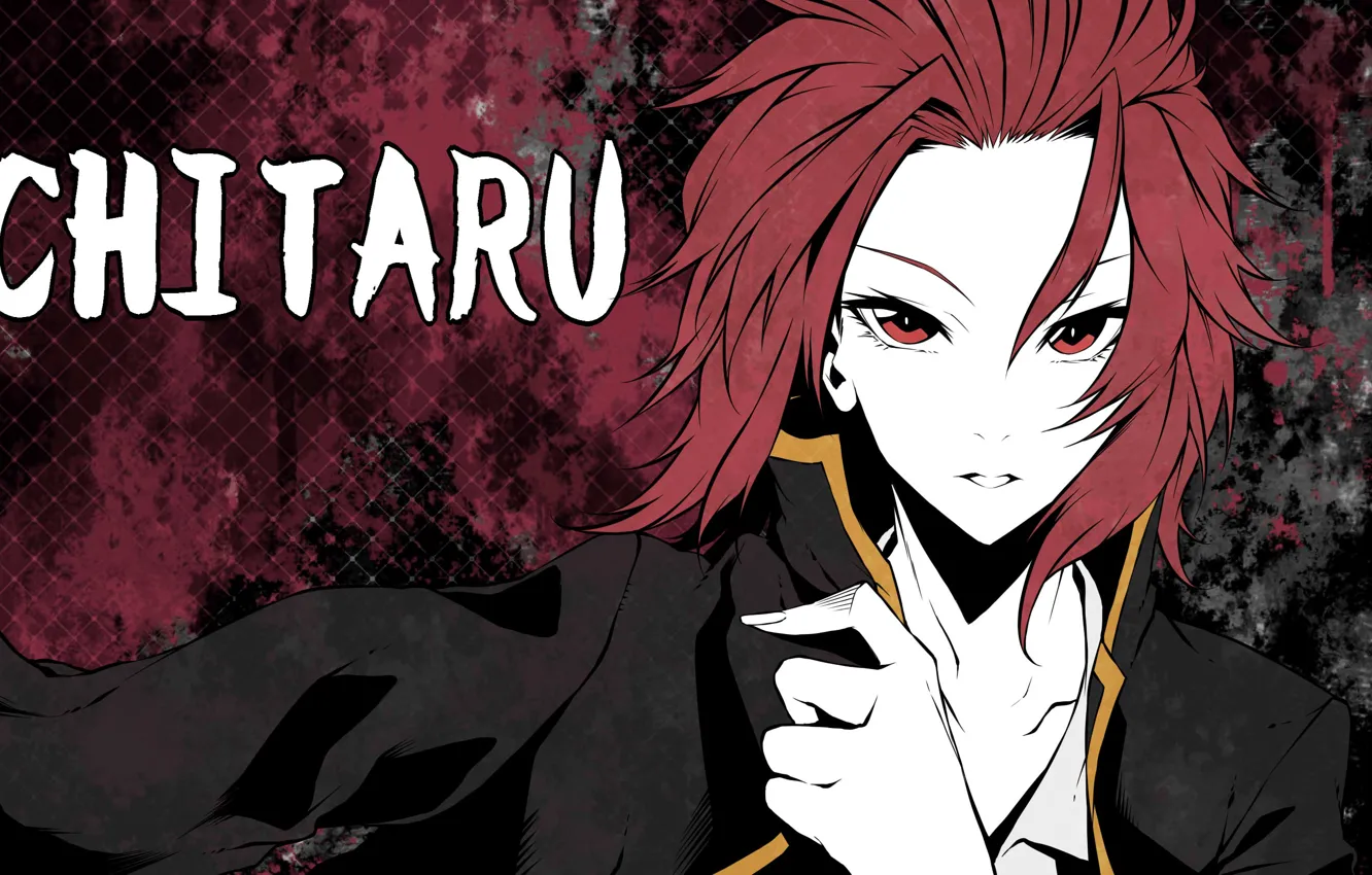 Photo wallpaper look, girl, background, anime, red hair, Akuma No Riddle