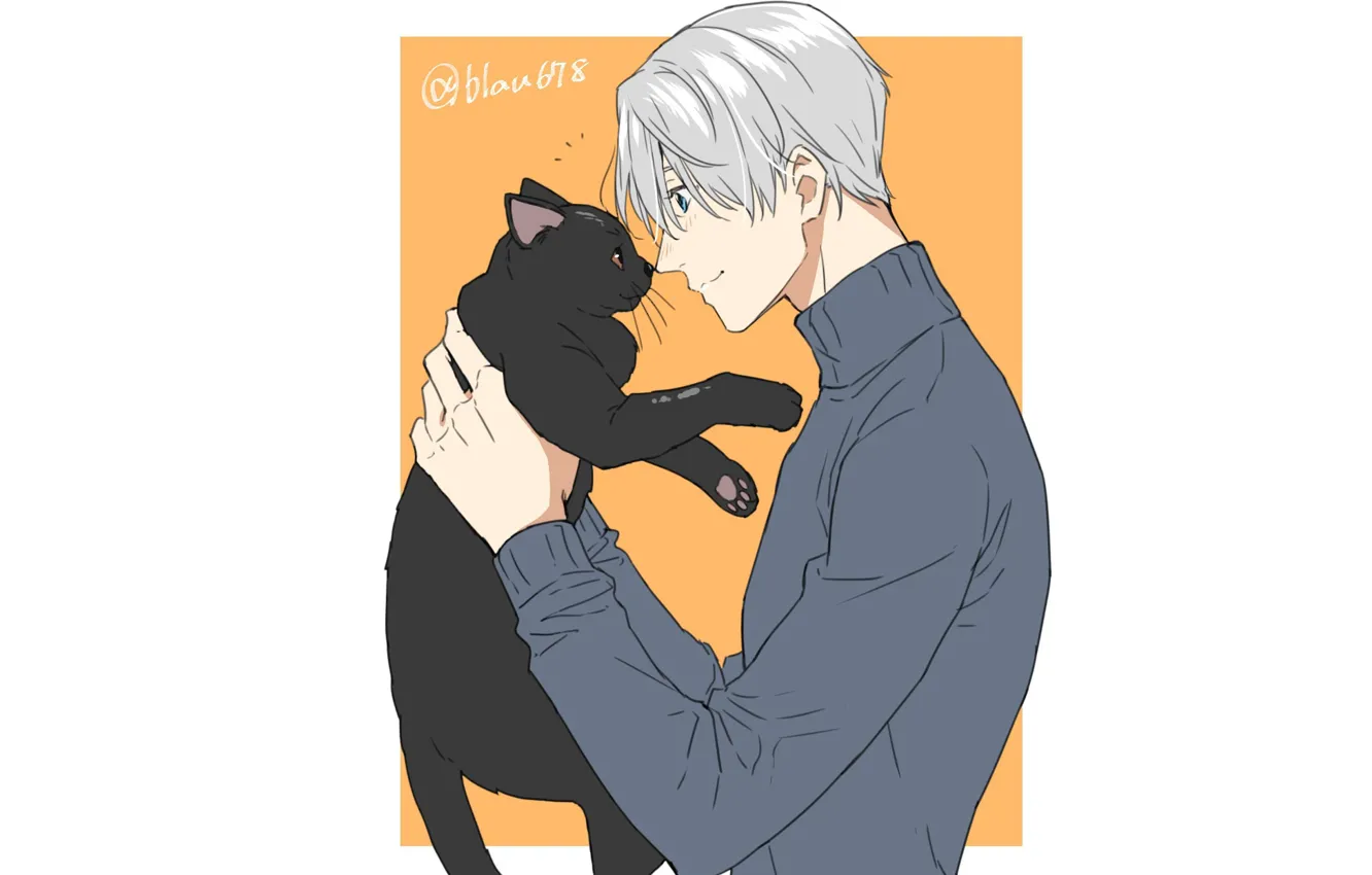 Photo wallpaper anime, art, Yuri on the ice, Viktor Nikiforov, Victor Nikiforov, Yuri On Ice