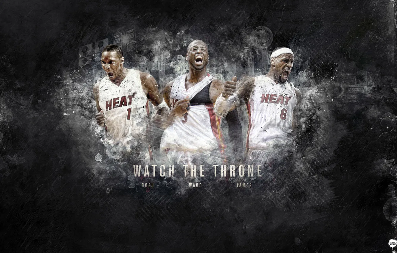Photo wallpaper Miami, Sport, Basketball, Miami, NBA, LeBron James, Heat, Hit