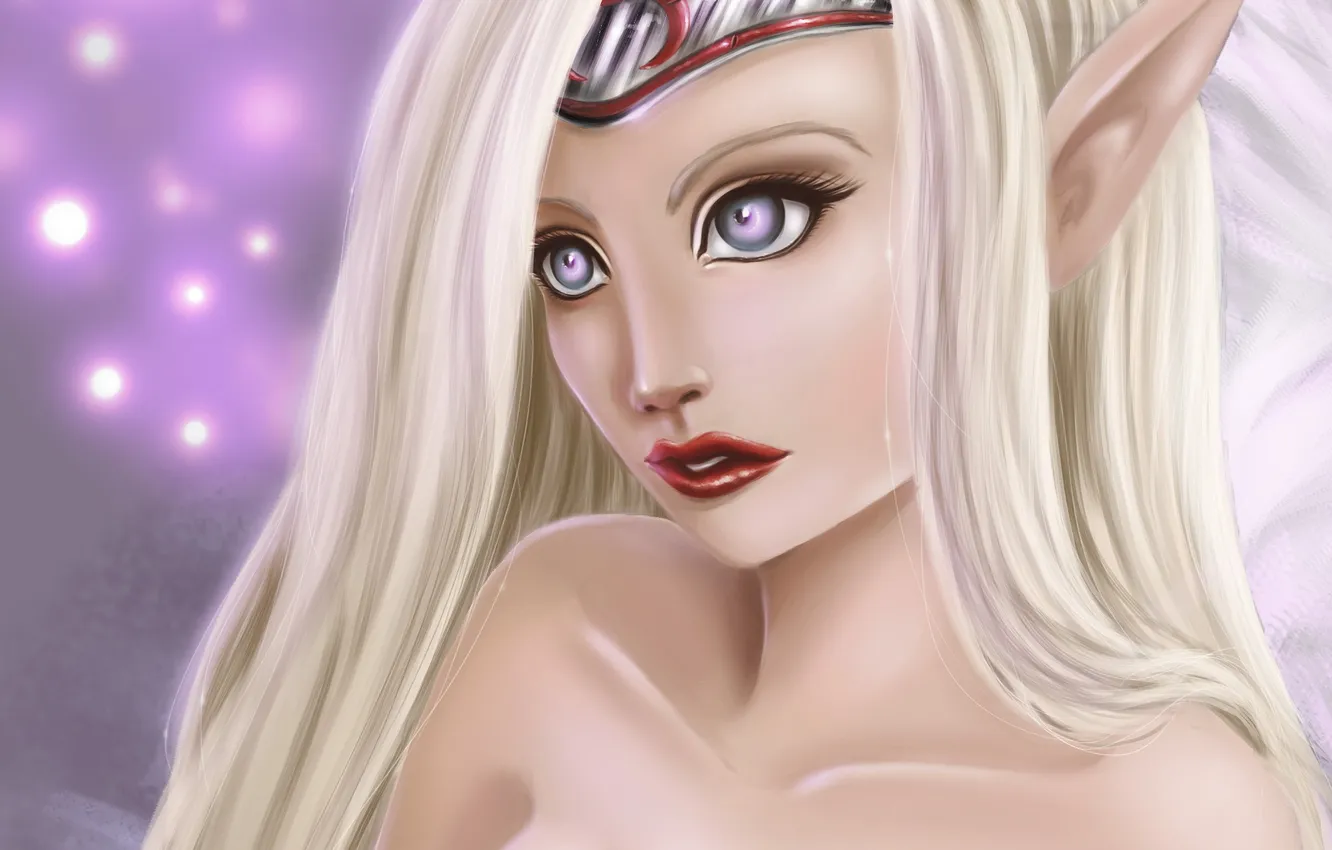 Photo wallpaper girl, face, elf, ears