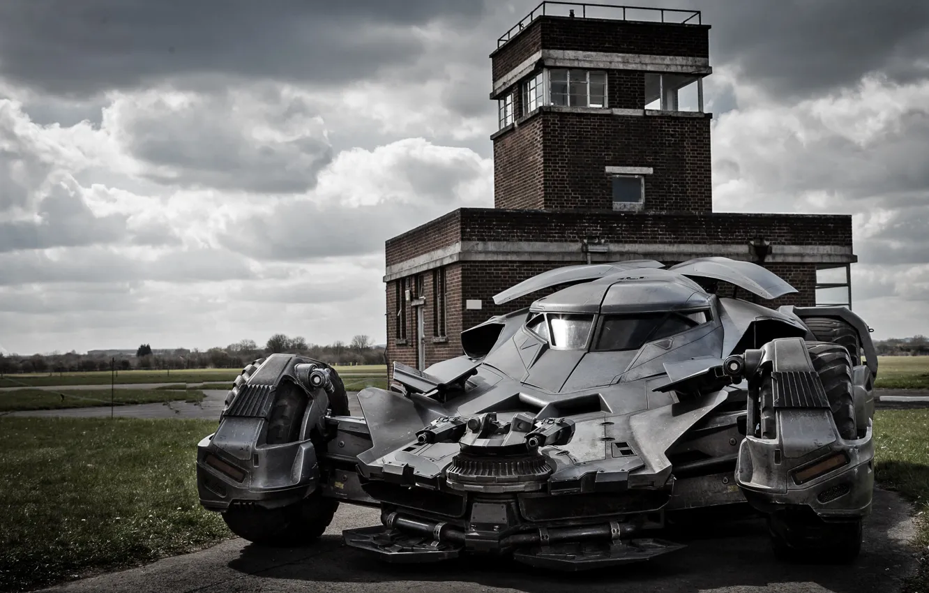 Photo wallpaper auto, batman, machine gun, batmobile