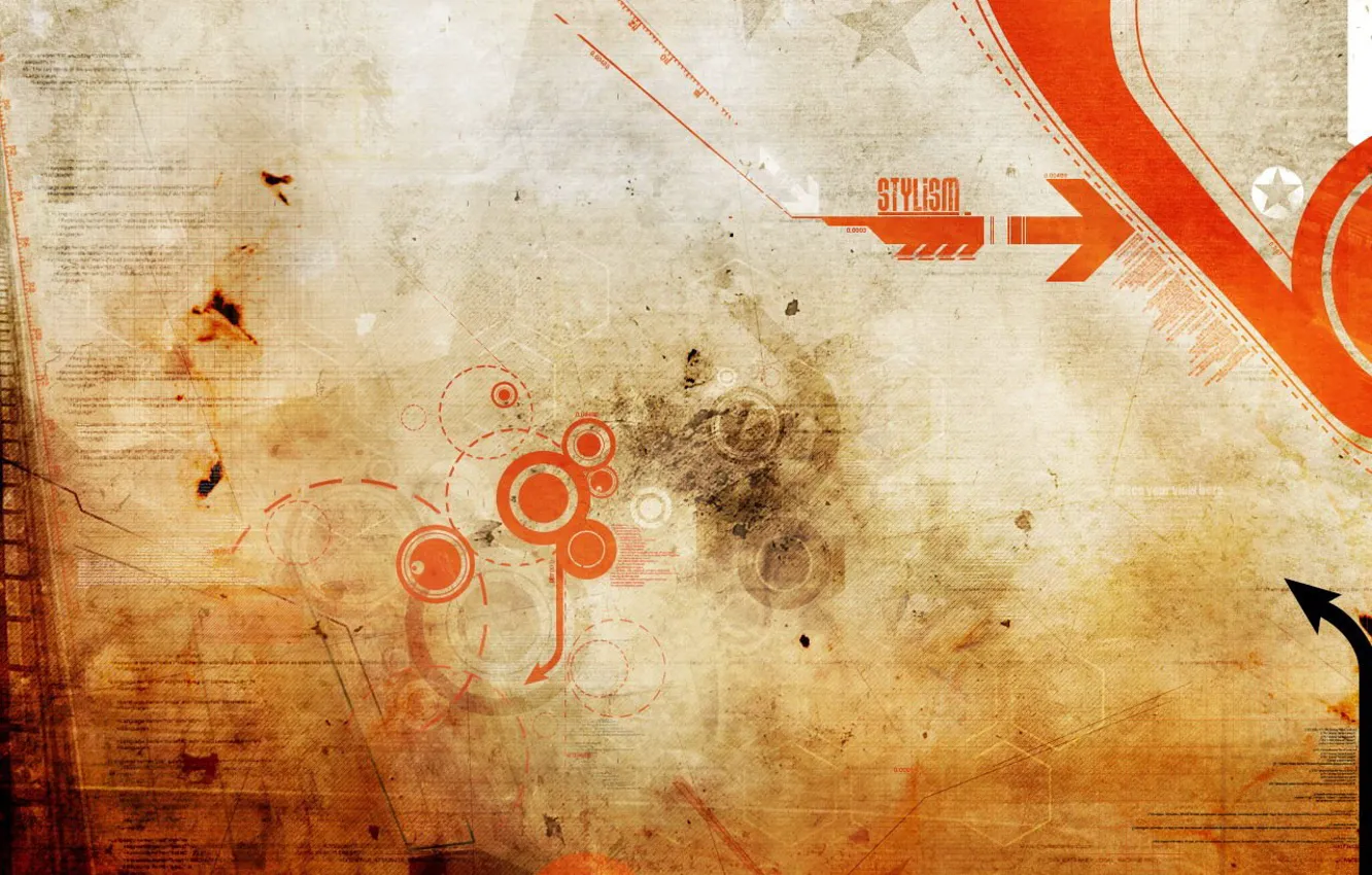 Photo wallpaper orange, design, texture