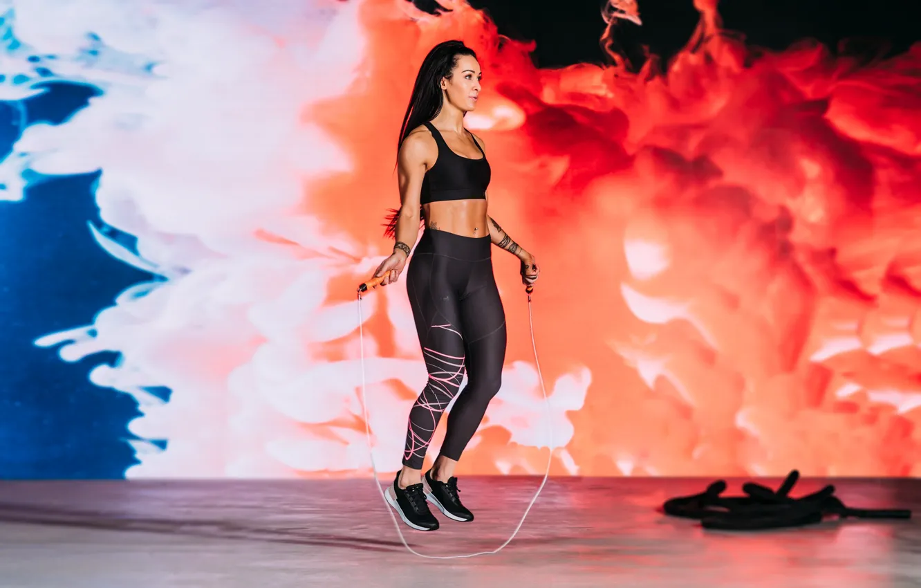 Photo wallpaper brunette, workout, fitness, Jake Farra