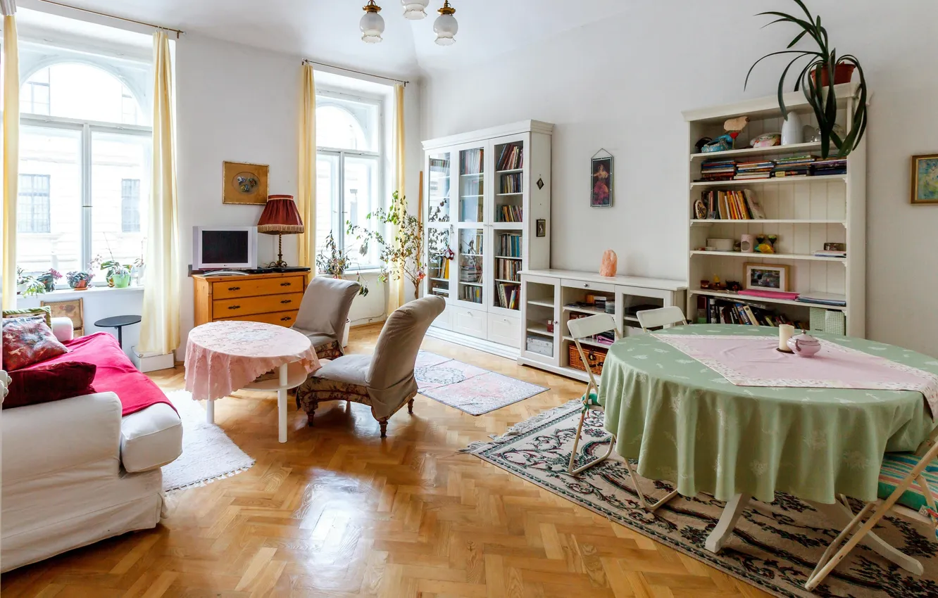 Photo wallpaper design, style, interior, living room, dining room