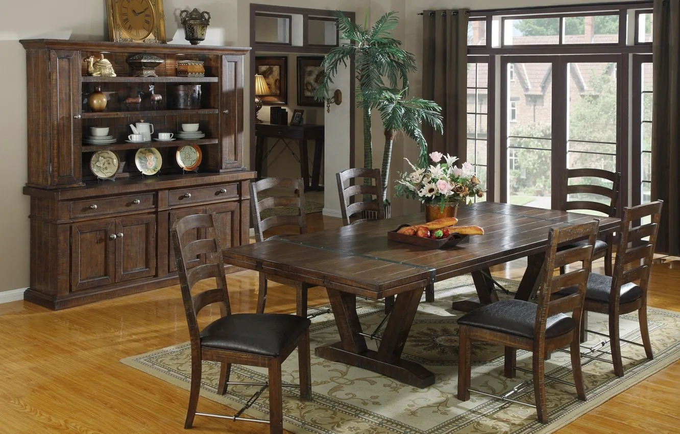 Photo wallpaper design, style, room, interior, Austin, Texas, dining room