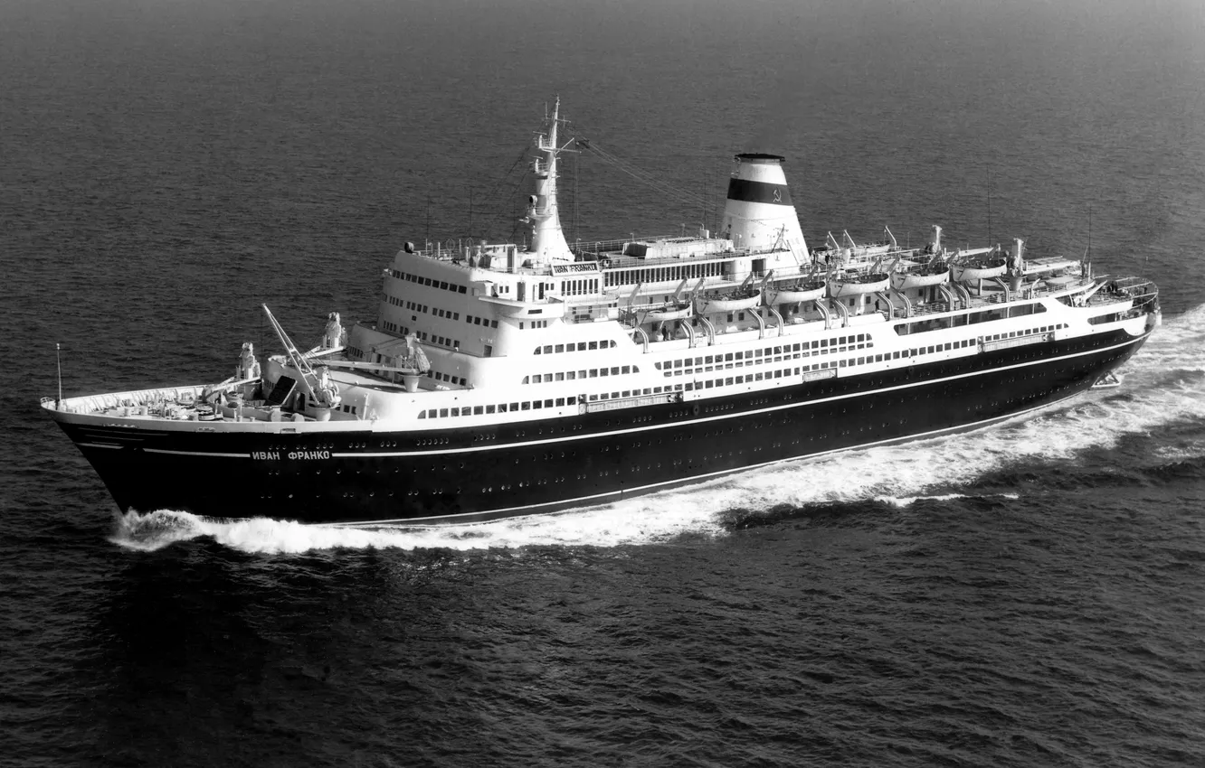 Photo wallpaper USSR, ship, cruise, Ivan Franko