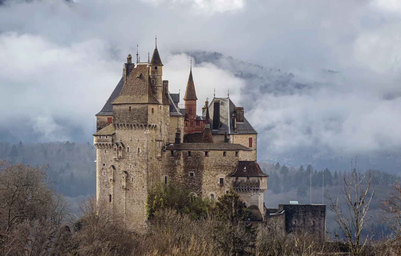 Photo wallpaper Annecy, Menthon-Saint-Bernard, Auvergne-Rhone-Alpes