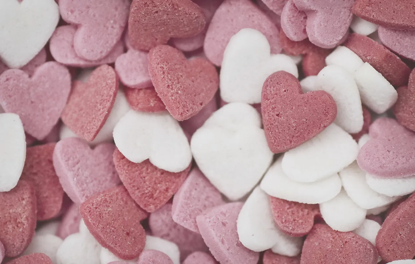 Photo wallpaper macro, background, heart