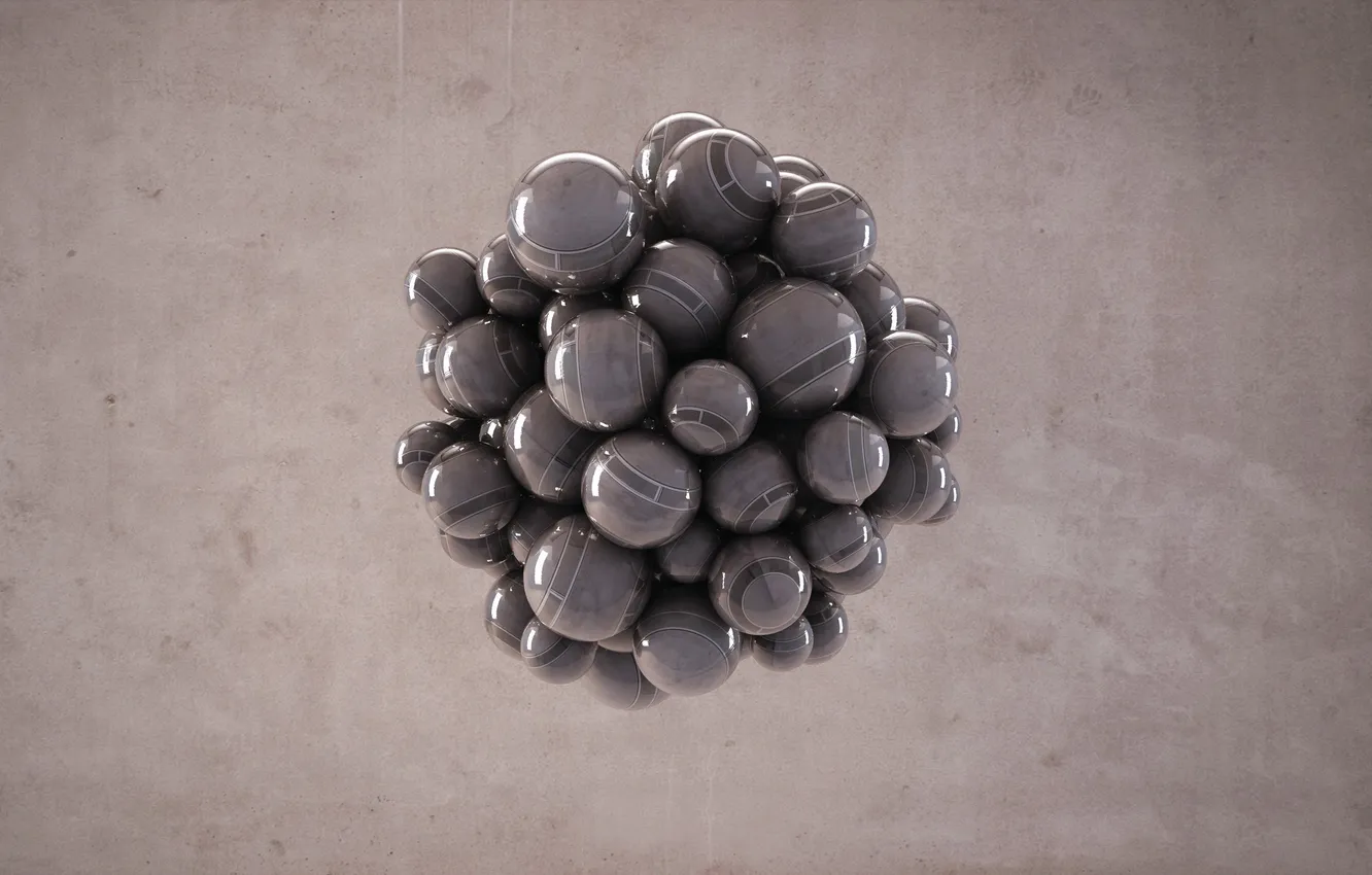Photo wallpaper balls, background, texture