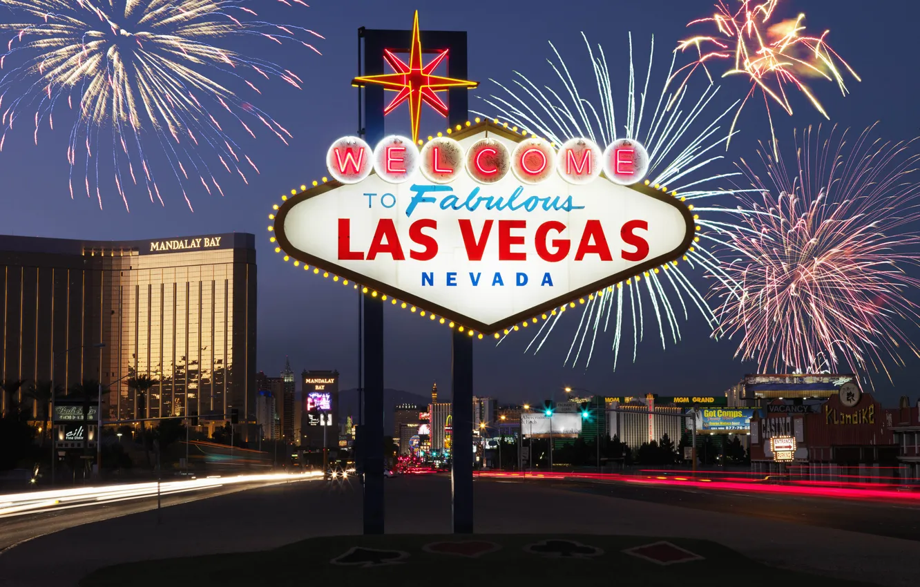 Photo wallpaper city, the city, USA, Las Vegas, Nevada