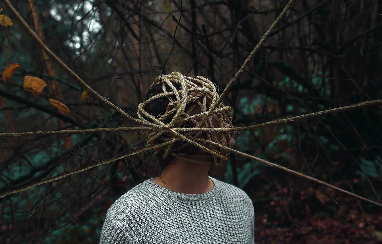 Photo wallpaper background, people, rope