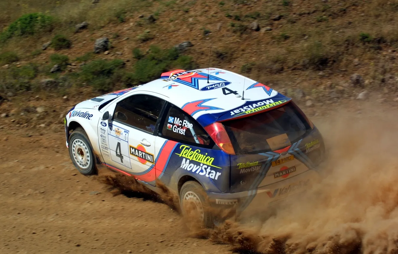 Photo wallpaper Ford, Focus, colin mcrae, WRC, Rally, Martini