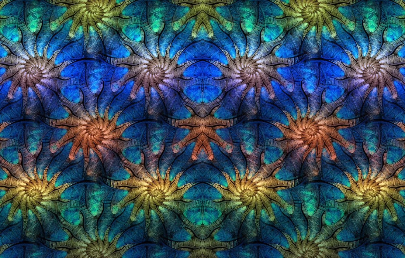 Photo wallpaper abstract, pattern, digital art, Fractal, symmetry