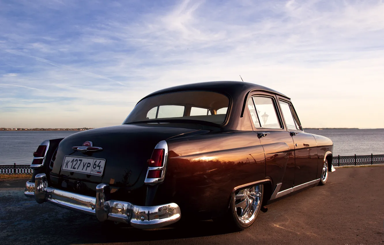 Photo wallpaper retro, car, sedan, Volga, GAZ, Volga, GAZ 21