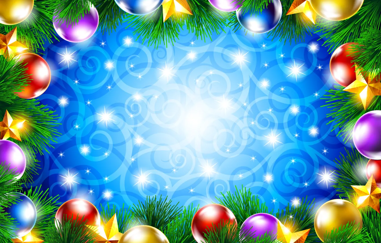Photo wallpaper balls, decoration, holiday, new year, Christmas, Christmas, New Year