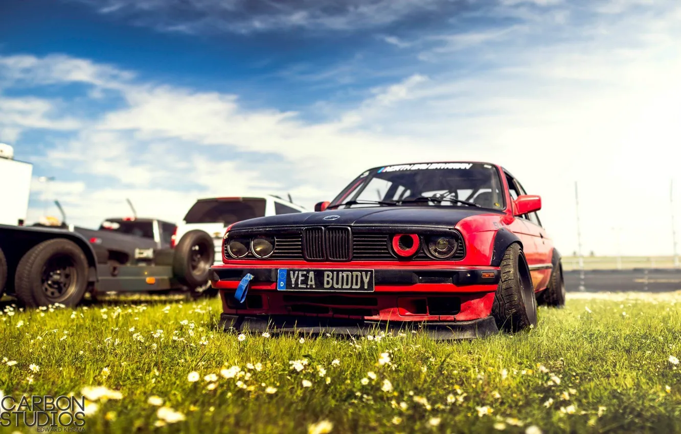 Photo wallpaper machine, auto, BMW, BMW E30