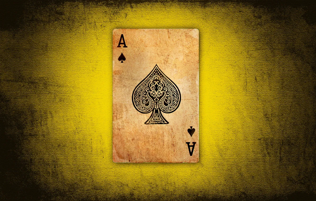 Photo wallpaper The GAME, CARD, THE ACE OF SPADES