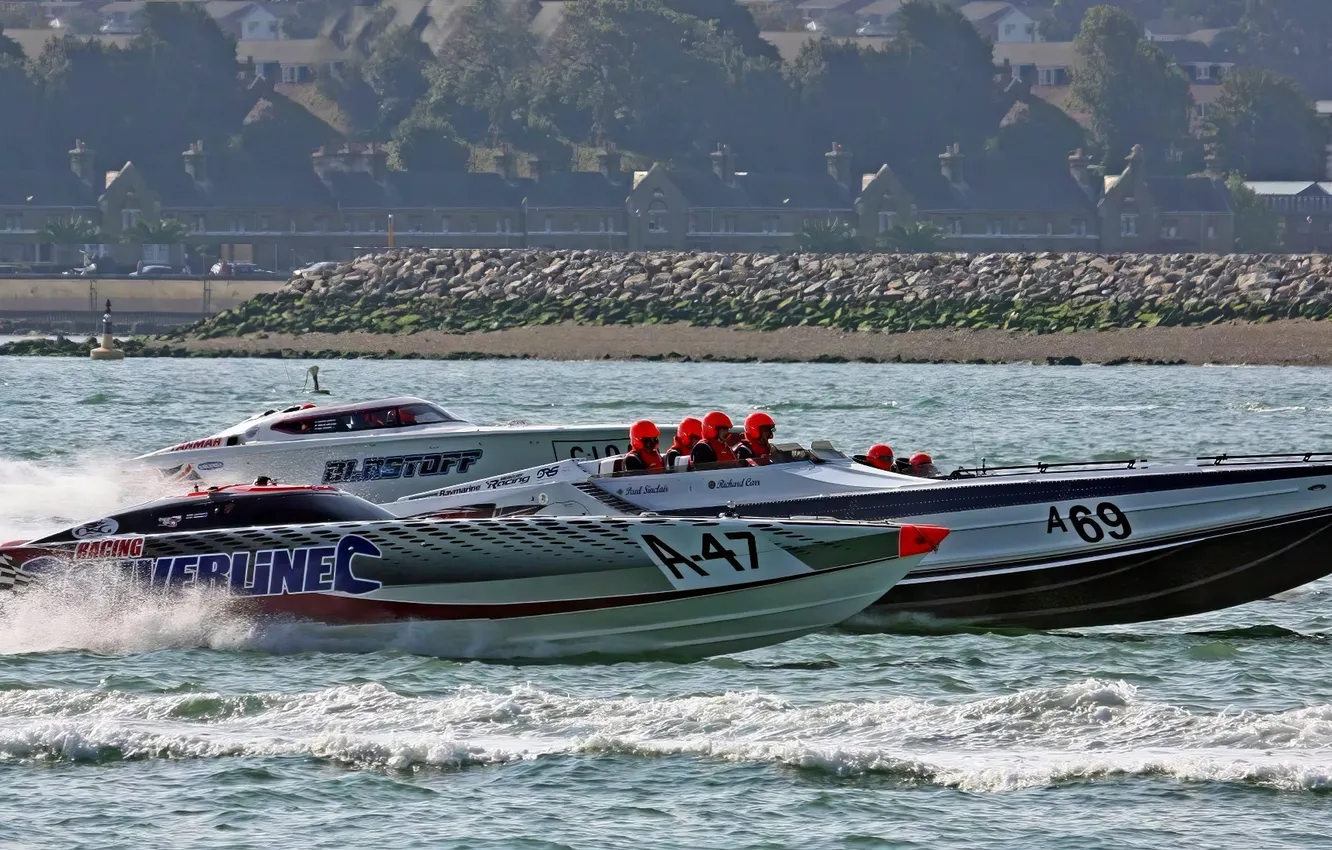 Photo wallpaper race, boat, speed