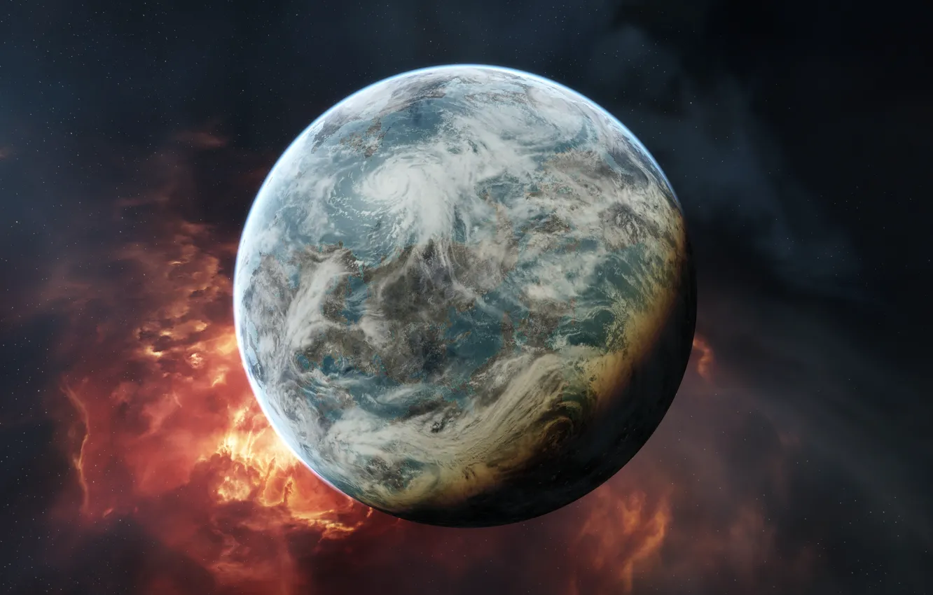 Photo wallpaper space, game, eve online, planet