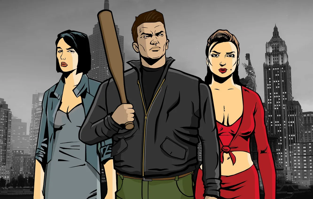 Photo wallpaper the game, crime, gta, Claude, Rockstar Games, 2001, Grand Theft Auto III, GTA 3