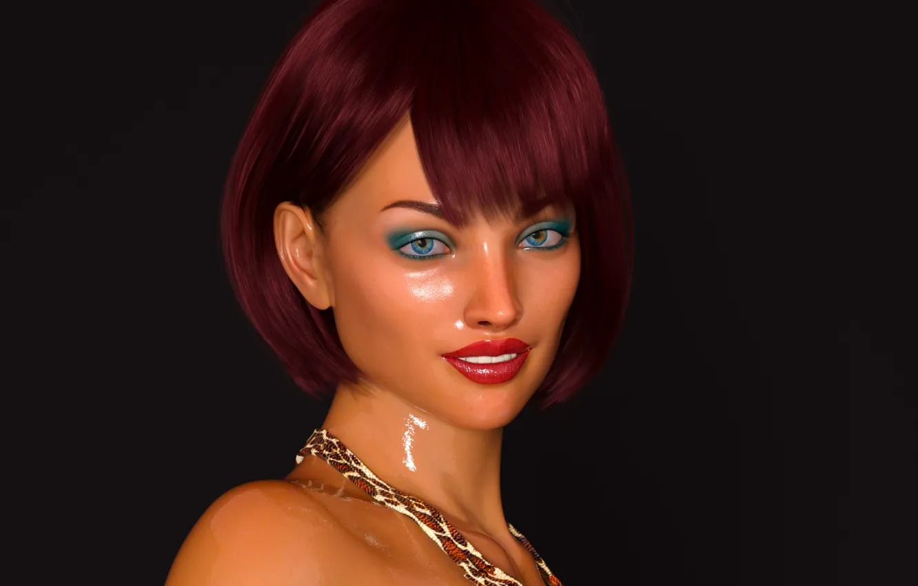 Photo wallpaper girl, portrait, makeup