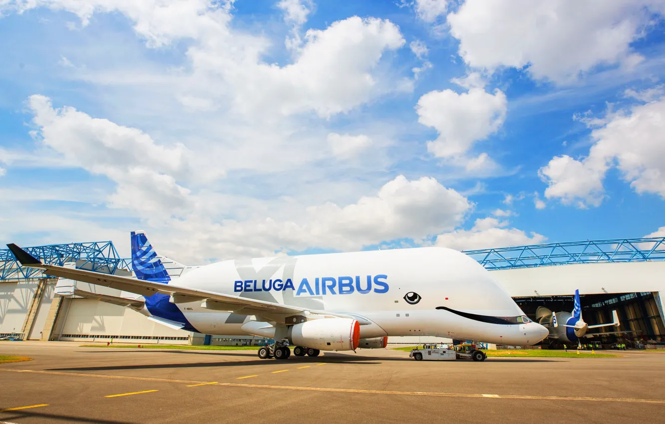 Photo wallpaper the plane, the plane, Cargo, Airbus, Beluga, A300, Airbus Beluga, Super Transporter