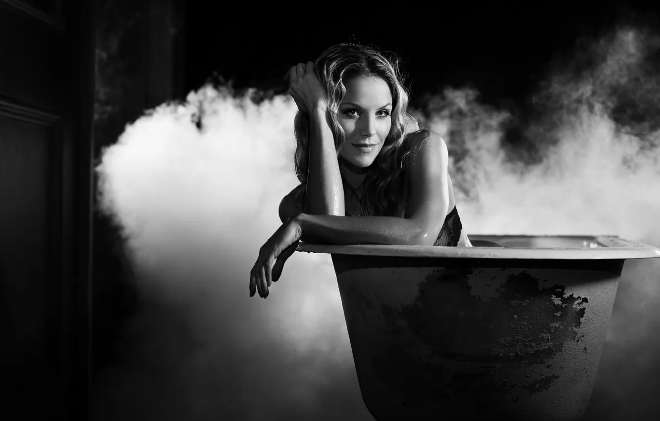 Photo wallpaper girl, pair, bath