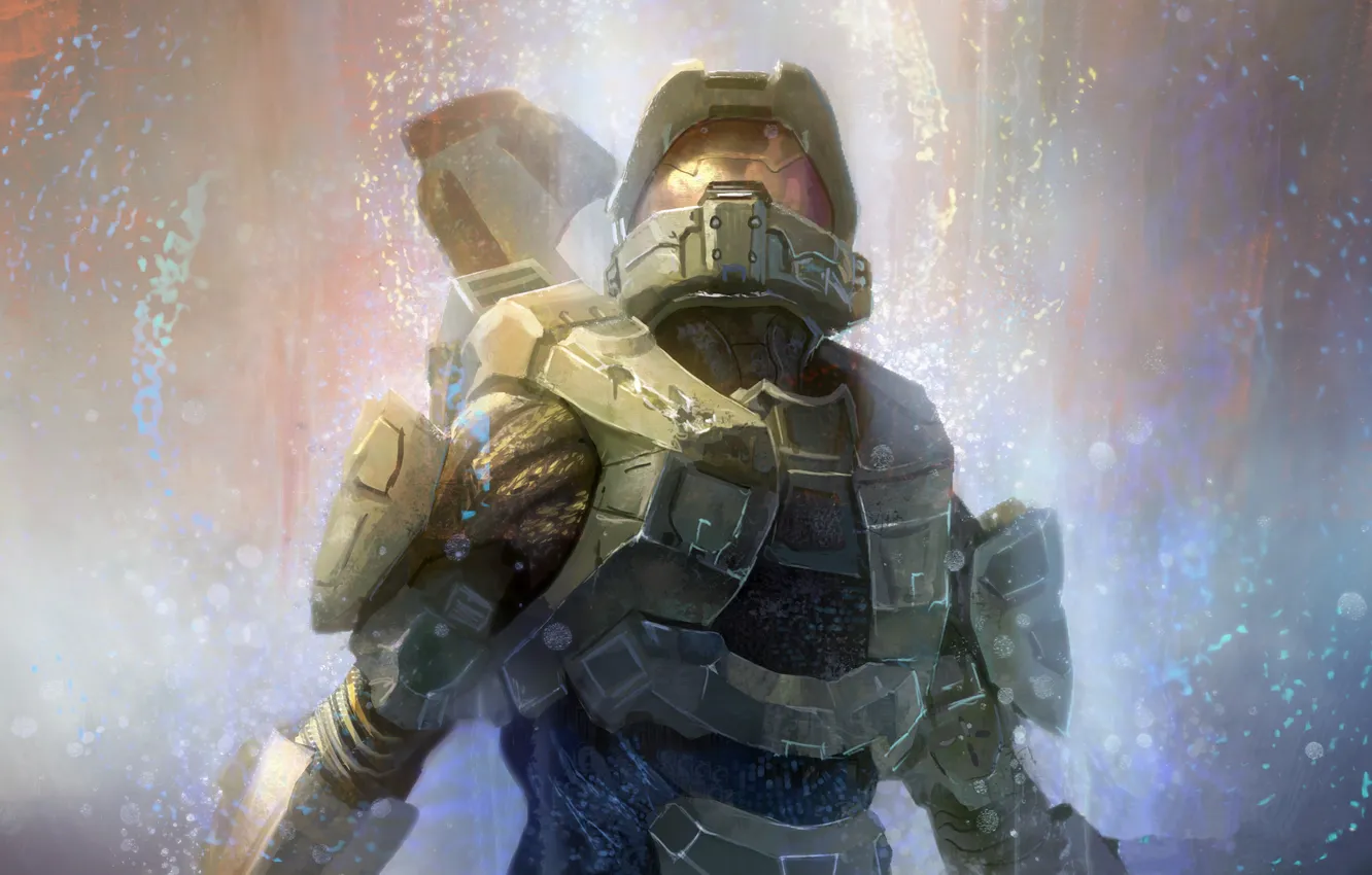 Photo wallpaper helmet, armor, Halo 4, Master Chief, fps, MJOLNIR Powered Assault Armor, John-117, 343 Industries