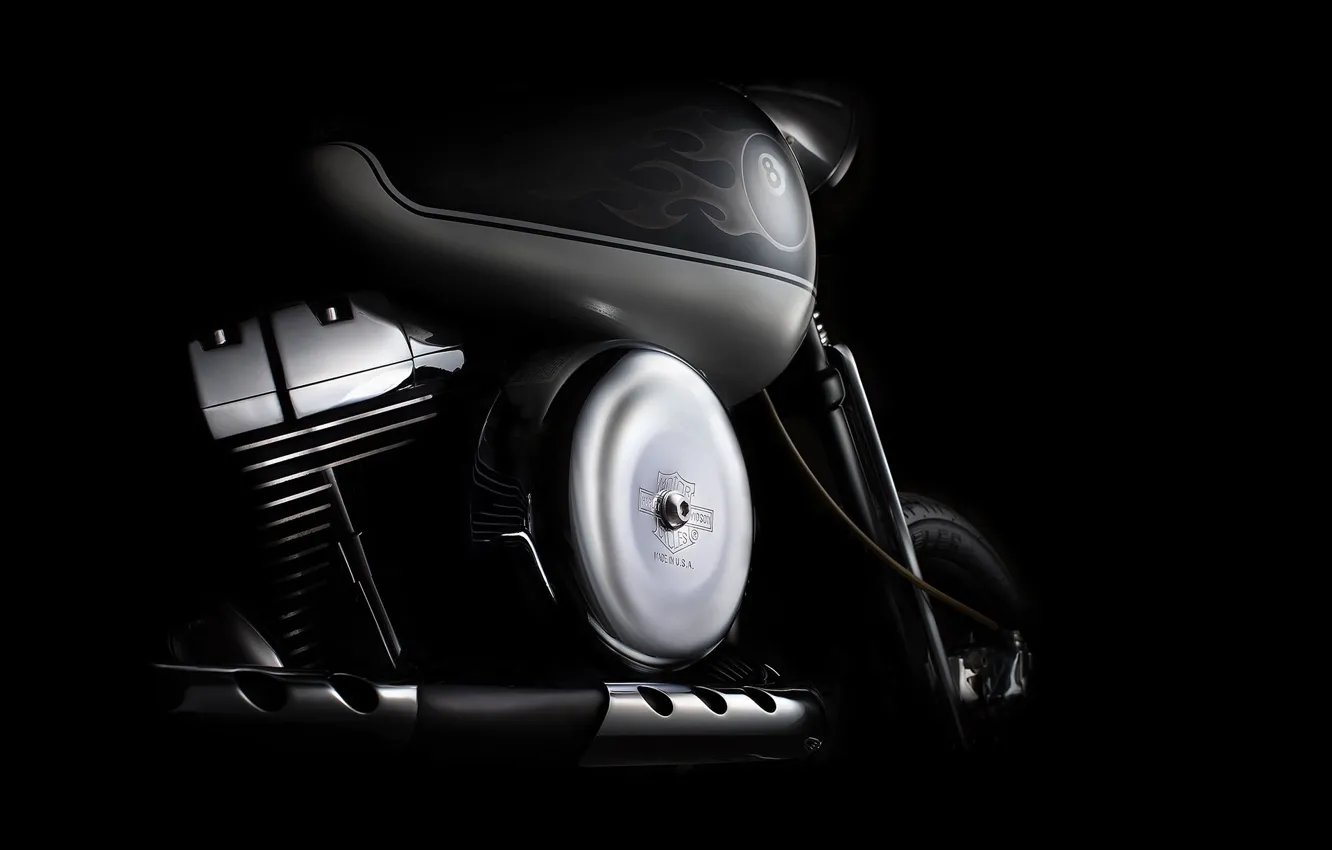 Photo wallpaper engine, Harley Davidson, cylinders, tank, fine art photography