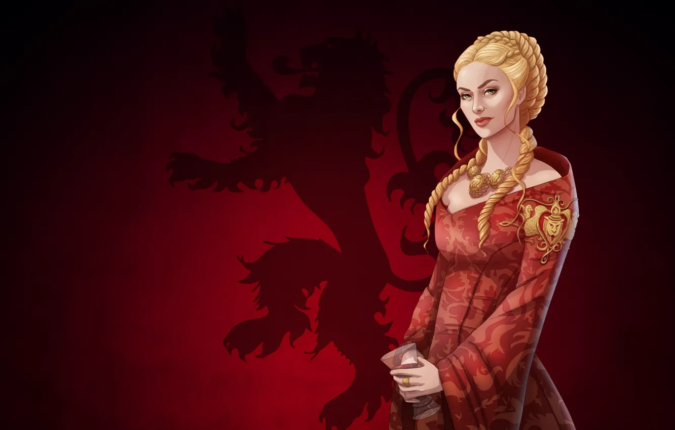 Photo wallpaper Girl, Blonde, Art, Queen, Game Of Thrones, Game of thrones, Cersei Lannister, Cersei Lannister