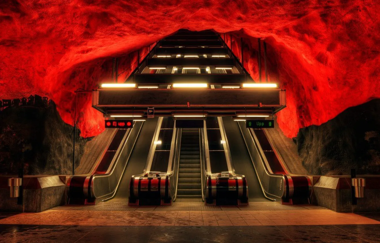 Photo wallpaper metro, Stockholm, Sweden