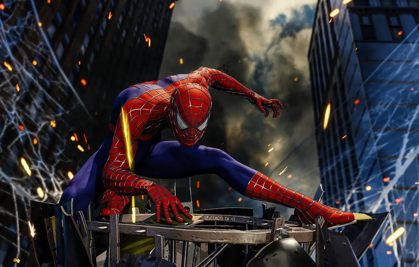 Photo wallpaper web, Spider-Man, PS4, Spider - man, Spider-Man (PS4)