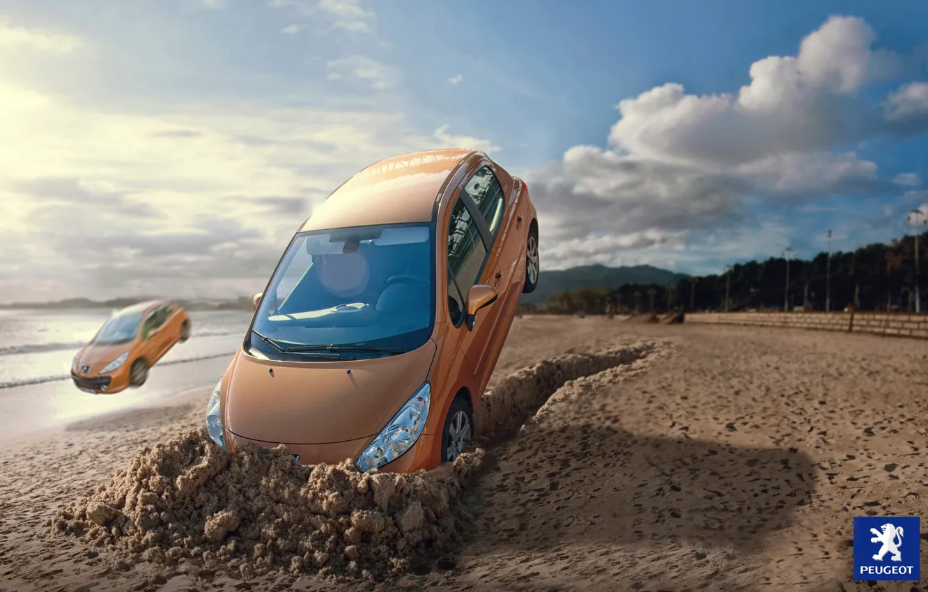 Photo wallpaper Peugeot-207, Rubén Chase, conceptual photography