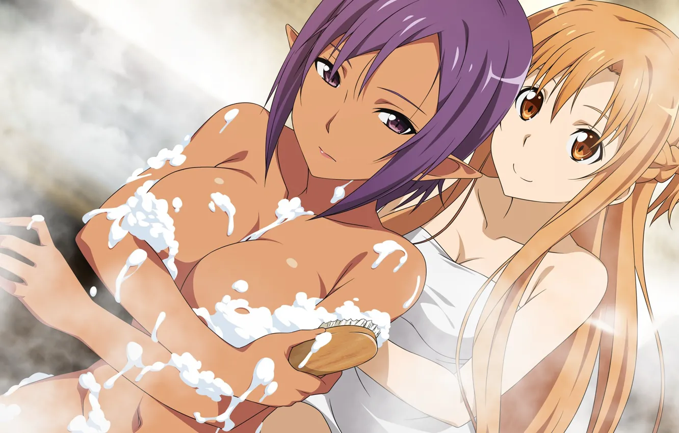 Photo wallpaper foam, girl, sword art online, sword art online