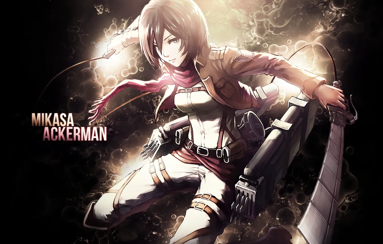 Photo wallpaper anime, Titan, Mikasa, Ackerman