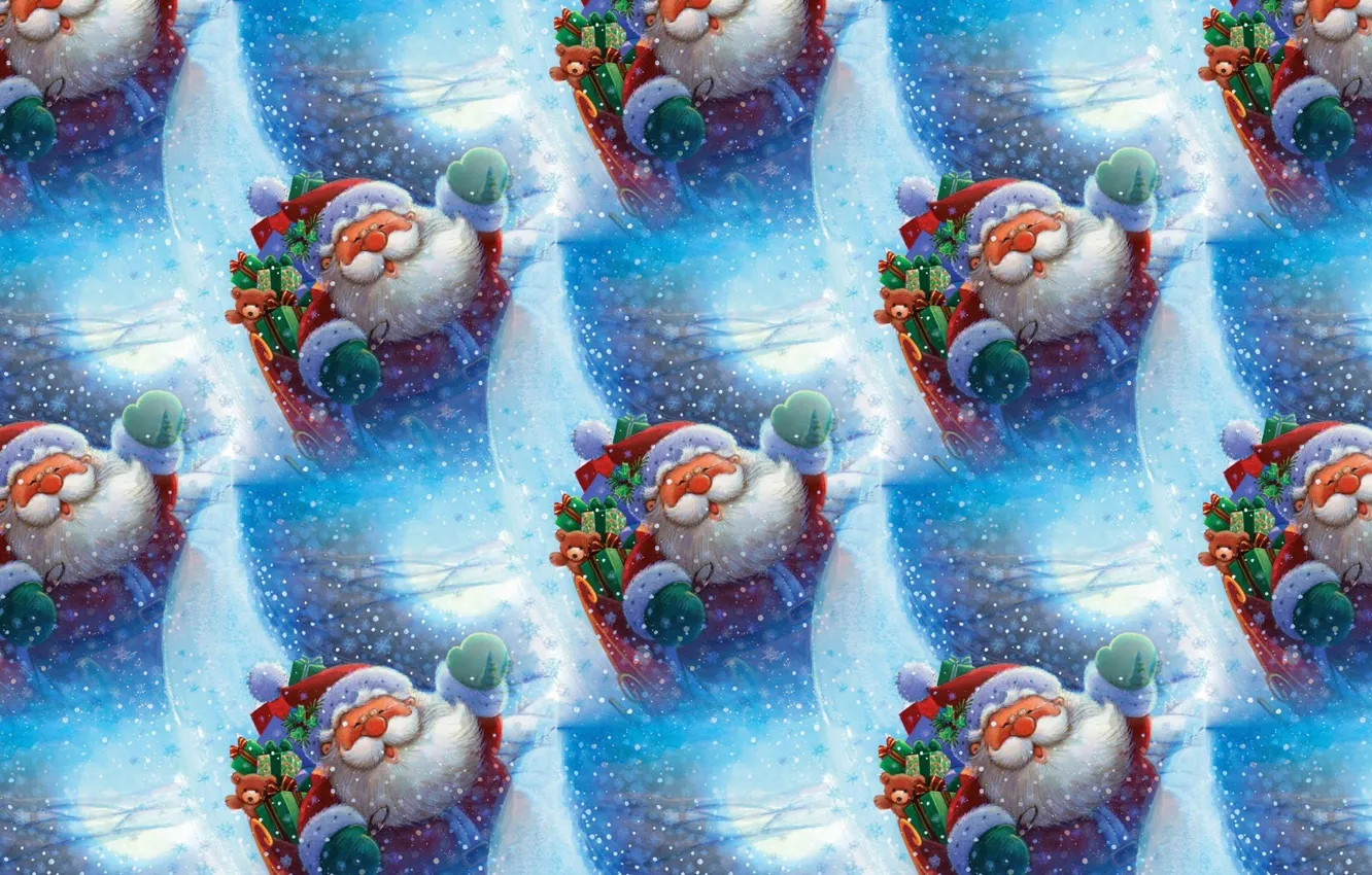 Photo wallpaper background, mood, holiday, texture, gifts, New year, Santa Claus