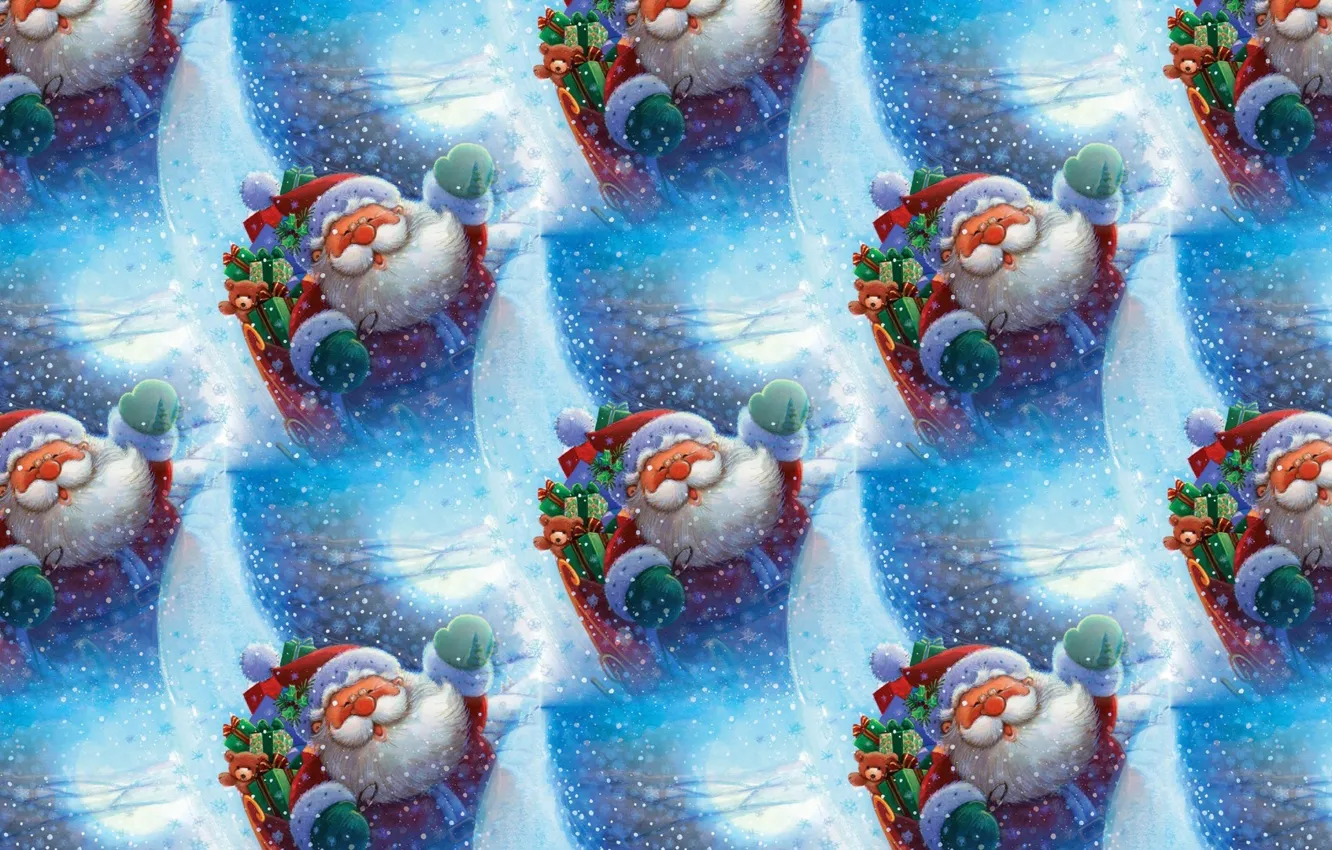 Photo wallpaper background, mood, holiday, gift, new year, texture, Santa Claus