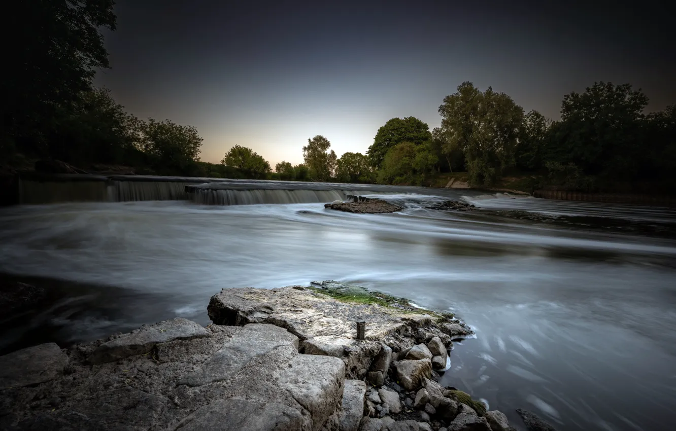 Photo wallpaper river, Severn, Long Exposures